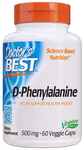Doctor's Best D-Phenylalanine 500mg Veggie Capsule | For Healthy Mood
