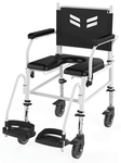 Arcatron Mobility Frido Prime Assistant Propelled Shower Commode Wheelchair Black