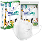 Care View Kids N95 Face Mask with 5 Layered Filtration DRDO SITRA BIS ISI Certified Mask White
