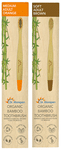 Dr. Morepen Organic Bamboo Toothbrush Adult 1 Medium & 1 Soft Orange & Brown