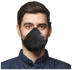 3bo Small Black Deltoid Lite Face Mask with Knit Fabric