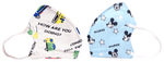 Advind Healthcare Smog Guard N95 Kids Mask without Valve for 4-12 Years Blue Mickey Mouse Design & Truck Print Design