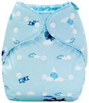 Bumberry Adjustable Reusable Cloth Diaper Cover With 1 Wet Free Insert Helicopter