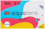 Aqualens 10H Monthly Disposable Contact Lens with UV Protection Optical Power -2.25 Transparent Spherical