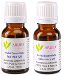 Aruba Essentials Combo Pack of Tea Tree Oil & Rose mary Oil (15ml Each)