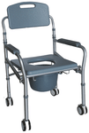 EASYCARE EC 697L Aluminium Commode & Shower Wheelchair Black