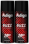 Adigo Buzz Intense 24hrs Long Lasting Deodorant (165ml Each)