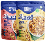 Fit & Flex Combo Pack of Muesli Fruity Crunch & Nuts About Nuts (450gm Each)