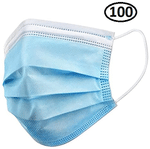 Clear & Sure 3 Ply Surgical Face Mask with Adjustable Nose Pin Blue