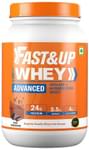 Fast&Up 100% Whey Advanced Isolate+Hydrolyzed Whey, 24g Protein + 5.5g BCAA + 4g Glutamine Rich Chocolate