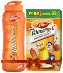 Dabur Glucoplus-C Powder Orange with Sipper Free