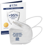 E-Tex Kawach FFP2/N95 Compliant Protective Face Mask with Headloop Free Size White
