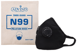 Advind Healthcare Smog Guard N99 Mask with 2 Valve Medium Black