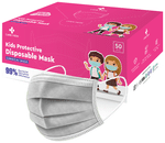 Care View Kids 4 Ply Protective Disposable Surgical Face Mask Grey