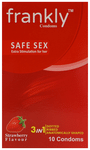 Frankly Dotted Ribbed Anatomically Shaped Condom Strawberry