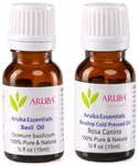 Aruba Essentials Combo Pack of Basil Oil & Rosehip Cold Pressed Oil (15ml Each)