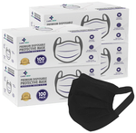 Care View 3 Ply Premium Disposable Protective Surgical Face Mask with Ear Loops Black