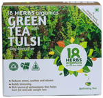 18 Herbs Organics Green Tea Bag (1.25gm Each) with Tulsi