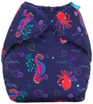 Bumberry Adjustable Reusable Cloth Diaper Cover With 1 Wet Free Insert Seahorse