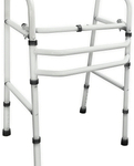 Ambitech MS Height Adjustable & Double Bar Folding Walker Grey