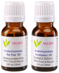 Aruba Essentials Combo Pack of Tea Tree Oil & Eucalyptus Oil (15ml Each)