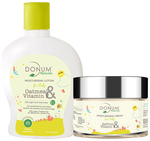 Donum Naturals Combo Pack of Oatmeal & Vitamin F Moisturising Lotion and Saffron & Vitamin F Cream for Baby
