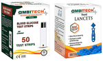 Ambitech Combo Pack of 50 Blood Glucose Test Strip & 50 Round Lancet