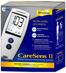 CareSens II Sugar Testing Glucometer Kit with 25 Strips Free