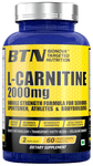 BTN L-Carnitine 2000mg Vegetarian Double Strength Formula for Sportsmen, Bodybuilders and Athletes Tablet