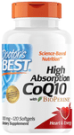 Doctor's Best High Absorption CoQ10 with Bioperine 100mg Softgels | For Heart Health & Energy