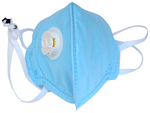 Dominion Care Non Woven 6 Layer Mask with Adjustable Elastic & Nose Pin Blue
