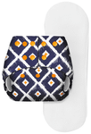 Basic Pocket Diaper with Dry Feel Pad Free Size Tie N Dye