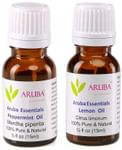 Aruba Essentials Combo Pack of Peppermint Oil and Lemon Oil (15ml Each)