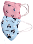 Advind Healthcare Smog Guard N95 Kids Mask without Valve for 4-12 Years Blue Mickey Mouse Design  & Pink Mushroom Design