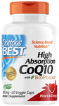Doctor's Best High Absorption CoQ10 with Bioperine 100mg Veggie Cap | For Heart & Energy