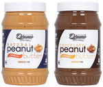 Diruno Combo Pack of Natural Peanut Butter Crunchy & Chocolate Peanut Butter Creamy (1Kg Each)