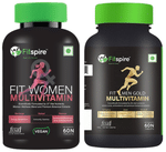 Fitspire Combo Pack of Fit Women Multivitamin Tablet and Fit Men Gold Multivitamin Tablet (60 Each)