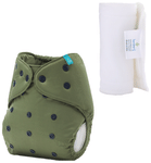 Bumberry Adjustable Reusable Cloth Pocket Diaper With 1 Three-Layer Microfiber Inserts for Babies Olive