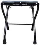 Fidelis Healthcare CS2 Portable Foldable Commode Chair Stool & Bathing Stool with Pot U Shape