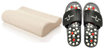 Dominion Care Combo Pack of Accu Paduka Accupressure Massage Slipper and Athreek Cervical Pillow