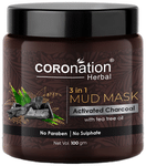 Coronation Herbal Activated Charcoal 3 in 1 Mud Mask (100gm Each)