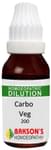 Bakson's Homoeopathy Carbo Veg Dilution 200 CH