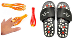 Dominion Care Combo Pack of Care Accu Paduka Accupressure Massage Slipper and Finger Massager