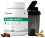 Andme Plant Based Women's Protein Powder with Shaker Free Choco Almond