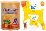 Combo Pack of Celevida Kesar Elaichi Nutrition Drink 400gm & Sugar Free Gold Low Calorie Sweetener Super Saver Pack 500 Pellet