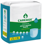 Careage Premium Adult Diaper Pants | Absorbent Core Elastic Waist Diaper | (10 Each) XL
