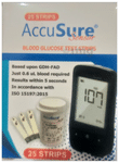 AccuSure Sensor Blood Glucose Test Strip (Only Strips)