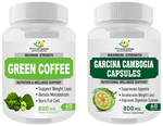Fitness Prime Combo Pack of Maximum Strength Green Coffee Nutrition & Wellness Support Capsule & Maximum Strength Garcina Cambogia Nutritional Wellness Support 800mg Capsule (60 Each)