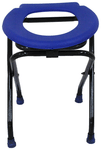 Fidelis Adjustable Commode Stool With Pot Universal O Shape Blue