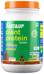 Fast&Up Plant Protein Isolate with Digestive Enzymes, 6g BCAA & 6g Glutamine | No Added Sugar | Flavour Ghana Chocolate
